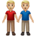 👬🏼 men holding hands: medium-light skin tone display on Apple